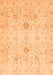 Machine Washable Oriental Orange Traditional Area Rugs, wshabs3986org