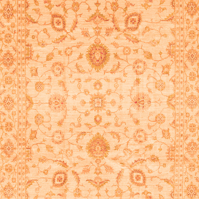 Machine Washable Oriental Orange Traditional Area Rugs, wshabs3986org