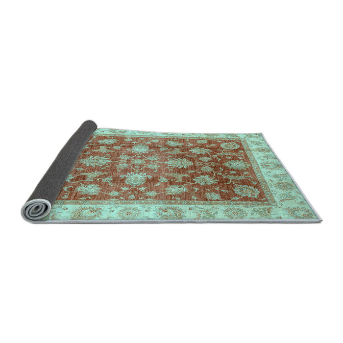 Sideview of Oriental Light Blue Traditional Rug, abs3987lblu