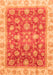 Machine Washable Oriental Orange Traditional Area Rugs, wshabs3987org