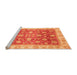 Sideview of Machine Washable Oriental Orange Traditional Area Rugs, wshabs3987org