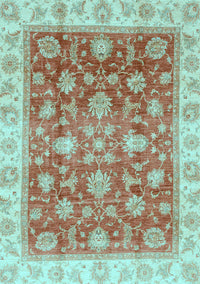 Oriental Light Blue Traditional Rug, abs3987lblu