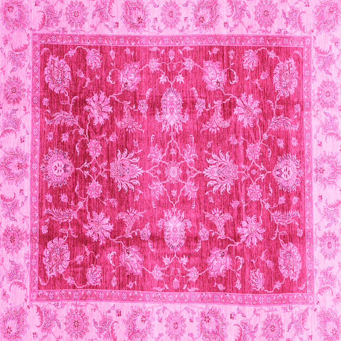 Square Oriental Pink Traditional Rug, abs3987pnk