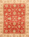 Abstract Scarlet Red Oriental Rug, abs3987