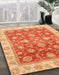 Abstract Scarlet Red Oriental Rug in Family Room, abs3987