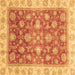 Square Oriental Brown Traditional Rug, abs3987brn