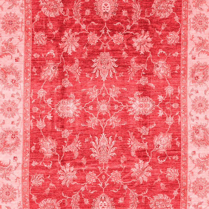 Machine Washable Oriental Red Traditional Rug, wshabs3987red