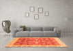 Machine Washable Oriental Orange Traditional Area Rugs in a Living Room, wshabs3987org