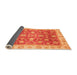 Sideview of Oriental Orange Traditional Rug, abs3987org