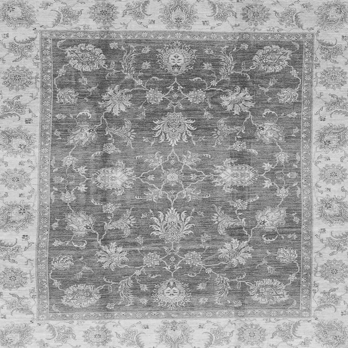 Square Machine Washable Oriental Gray Traditional Rug, wshabs3987gry