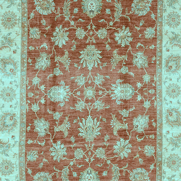 Machine Washable Oriental Light Blue Traditional Rug, wshabs3987lblu