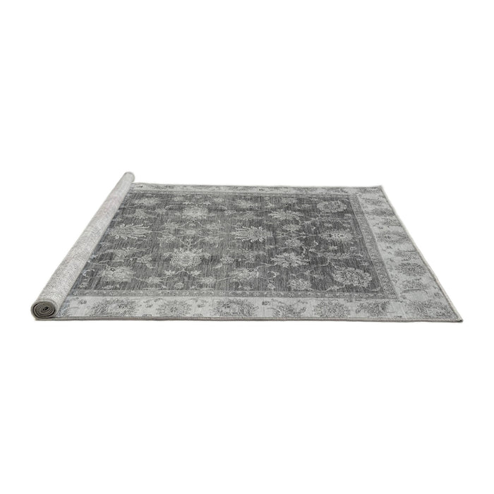 Sideview of Machine Washable Oriental Gray Traditional Rug, wshabs3987gry