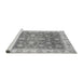 Sideview of Machine Washable Oriental Gray Traditional Rug, wshabs3987gry