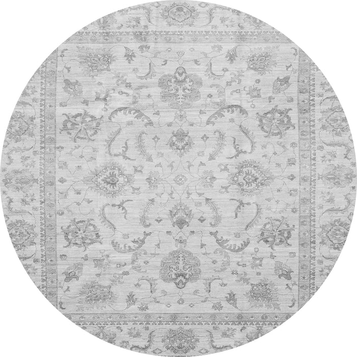 Round Oriental Gray Traditional Rug, abs3988gry