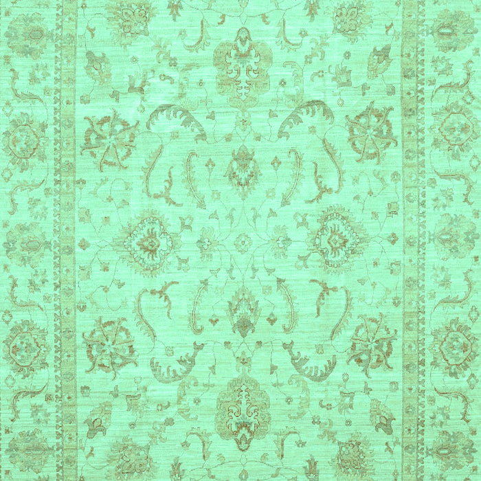 Machine Washable Oriental Turquoise Traditional Area Rugs, wshabs3988turq