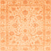 Square Oriental Orange Traditional Rug, abs3988org