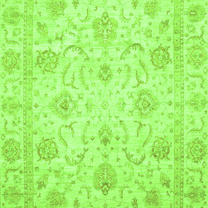 Machine Washable Oriental Green Traditional Area Rugs, wshabs3988grn