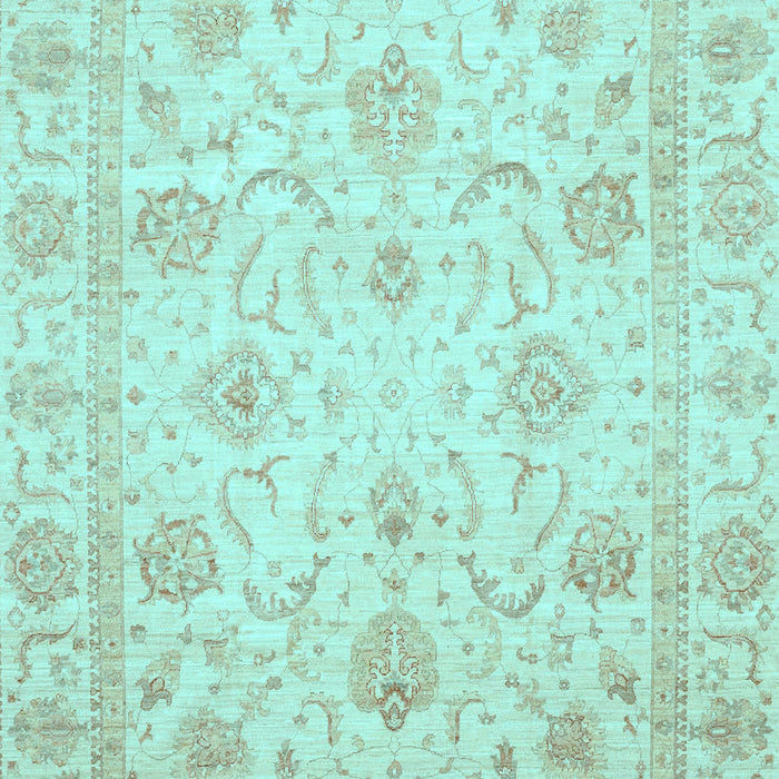 Machine Washable Oriental Light Blue Traditional Rug, wshabs3988lblu