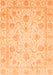 Machine Washable Oriental Orange Traditional Area Rugs, wshabs3988org