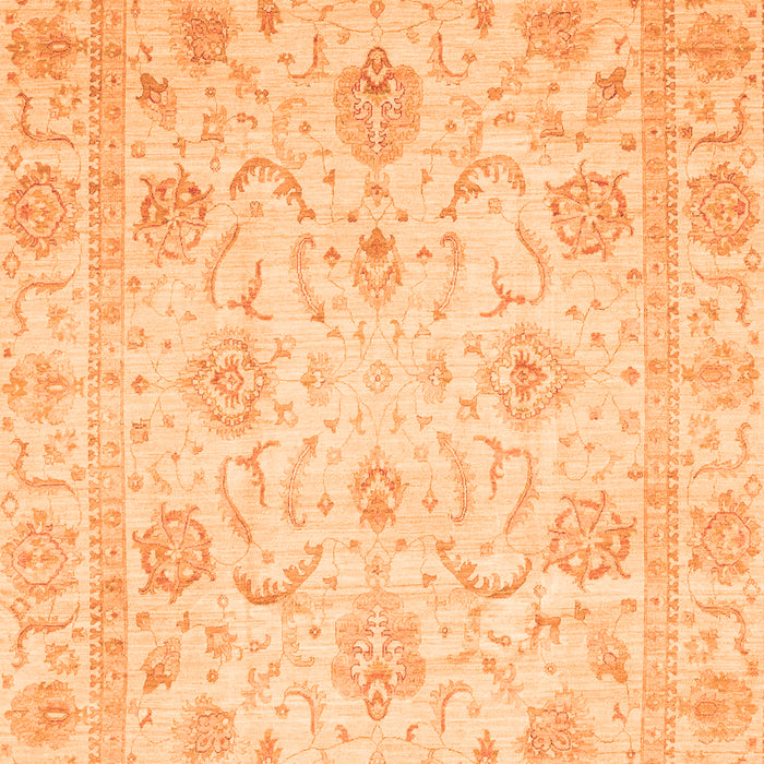 Machine Washable Oriental Orange Traditional Area Rugs, wshabs3988org