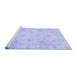 Sideview of Machine Washable Oriental Blue Traditional Rug, wshabs3988blu