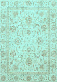 Oriental Light Blue Traditional Rug, abs3988lblu