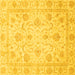 Square Oriental Yellow Traditional Rug, abs3988yw