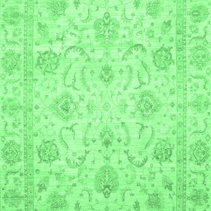 Machine Washable Oriental Emerald Green Traditional Area Rugs, wshabs3988emgrn