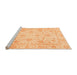 Sideview of Machine Washable Oriental Orange Traditional Area Rugs, wshabs3988org