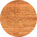 Round Abstract Orange Modern Rug, abs3989org