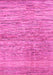 Machine Washable Abstract Pink Modern Rug, wshabs3989pnk