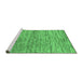 Sideview of Machine Washable Abstract Emerald Green Modern Area Rugs, wshabs3989emgrn