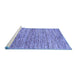 Sideview of Machine Washable Abstract Blue Modern Rug, wshabs3989blu