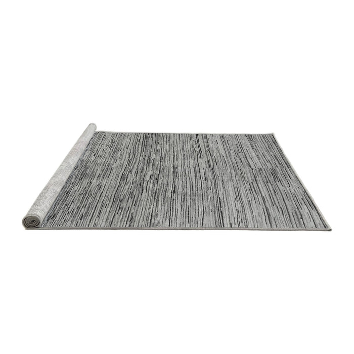 Sideview of Machine Washable Abstract Gray Modern Rug, wshabs3989gry