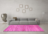 Machine Washable Abstract Pink Modern Rug, wshabs3989pnk