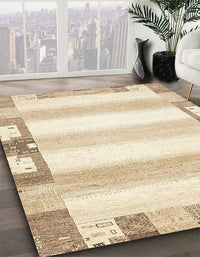 Abstract Brown Sand Brown Solid Rug, abs398