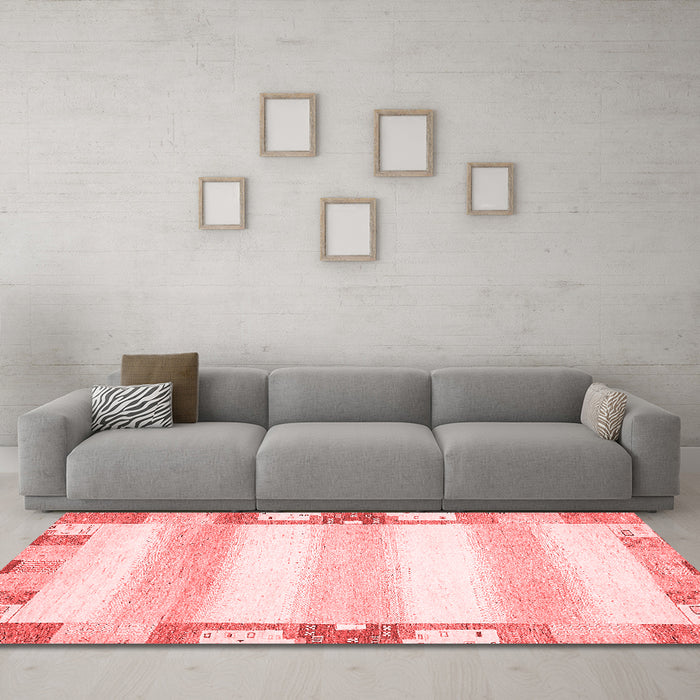 Modern Red Washable Rugs