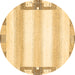 Round Solid Brown Modern Rug, abs398brn