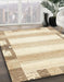 Abstract Brown Sand Brown Solid Rug in Family Room, abs398