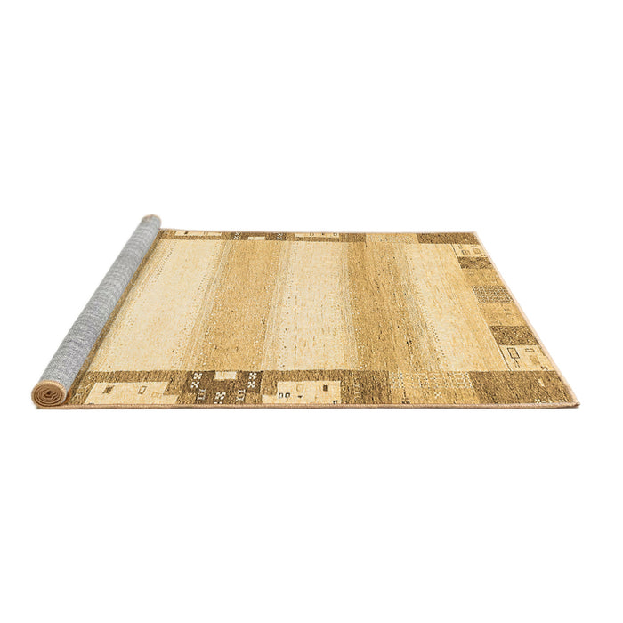 Sideview of Machine Washable Solid Brown Modern Rug, wshabs398brn