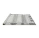 Sideview of Machine Washable Solid Gray Modern Rug, wshabs398gry