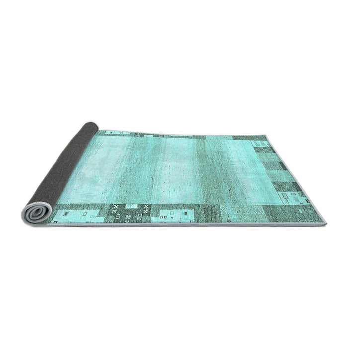 Sideview of Solid Light Blue Modern Rug, abs398lblu