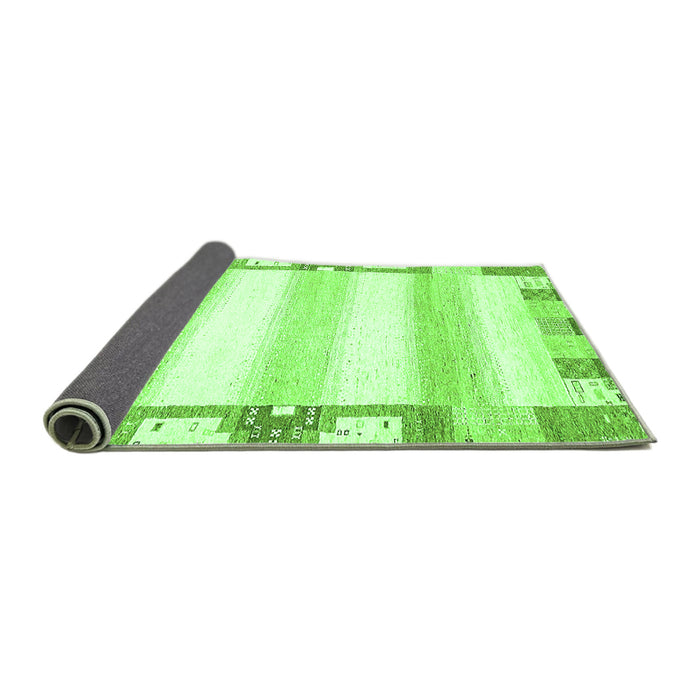 Sideview of Solid Green Modern Rug, abs398grn