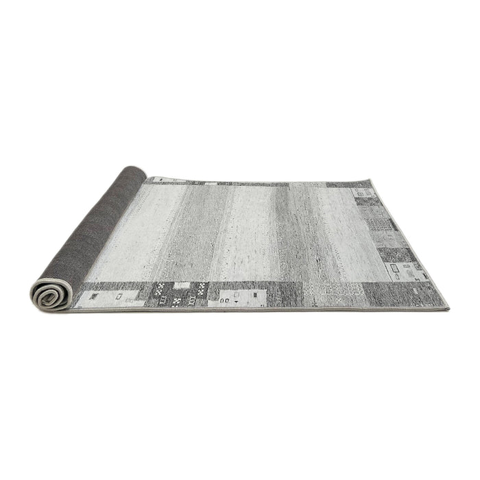 Sideview of Solid Gray Modern Rug, abs398gry