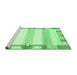 Sideview of Machine Washable Solid Emerald Green Modern Area Rugs, wshabs398emgrn