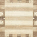 Square Abstract Brown Sand Brown Solid Rug, abs398