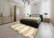 Abstract Brown Sand Brown Solid Rug in a Bedroom, abs398