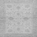 Square Machine Washable Oriental Gray Traditional Rug, wshabs3990gry