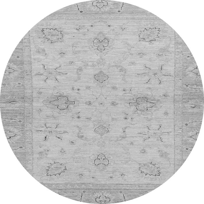 Round Oriental Gray Traditional Rug, abs3990gry