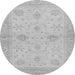 Round Oriental Gray Traditional Rug, abs3990gry